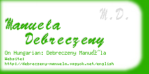 manuela debreczeny business card